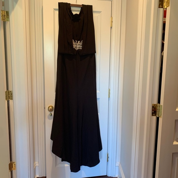 Trumpet/Mermaid V-neck Evening Dress BLACK - Picture 10 of 11